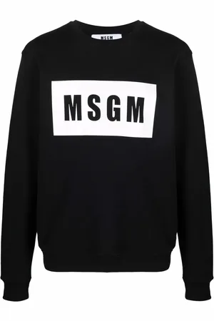 Msgm Logo-print cotton sweatshirt