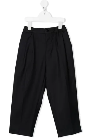 DOUUOD KIDS Pleat-detail cotton trousers