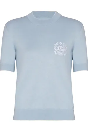 Balmain Embl??me-embroidered T-shirt