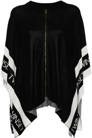 Twin-Set Logo-jacquard poncho
