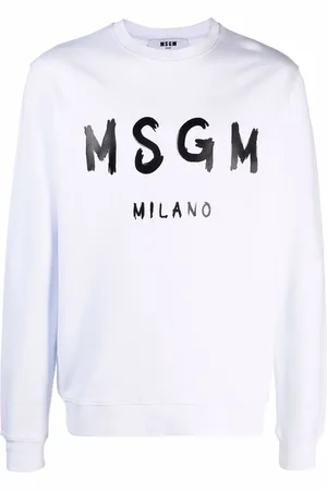 Msgm Logo-print crew neck sweatshirt