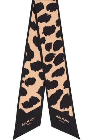 Balmain Leopard-print silk bandana