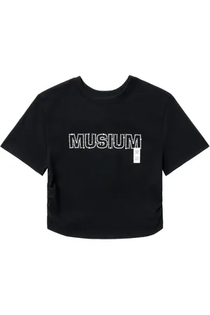 Musium Div. Logo-appliqu?? cotton cropped T-shirt
