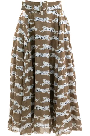 SAMANTHA SUNG Cotton midi skirt