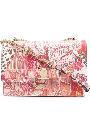 Salvatore Ferragamo Vara floral-print leather satchel bag