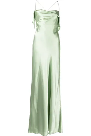 Michelle Mason Bias-cut cowl neck gown