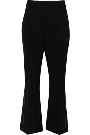 Victoria Beckham Contrast-stitching flared trousers