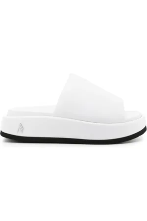 The Attico Mia leather flatform slides