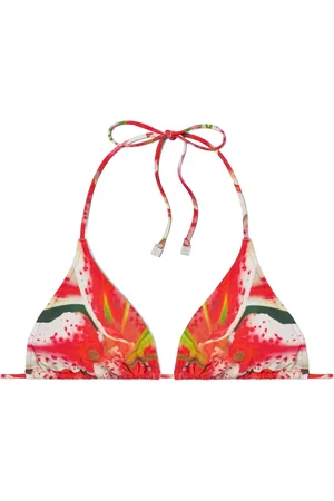 Tory Burch Floral-print triangle bikini top