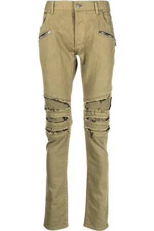 Balmain Ripped multi-pocket skinny jeans