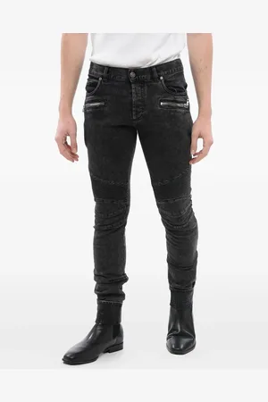 Balmain Slim-fit biker jeans