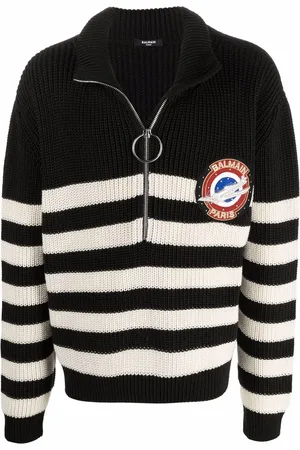 Balmain Trucker striped pullover