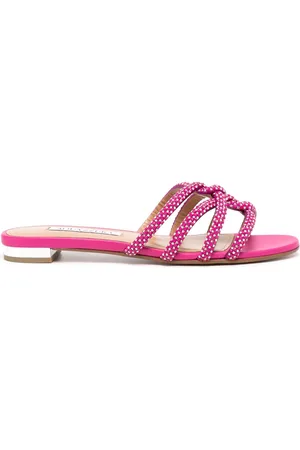 Aquazzura Crystal-embellished flat sandals