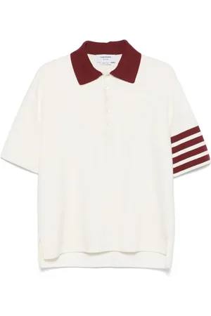 Thom Browne 4-bar striped polo shirt