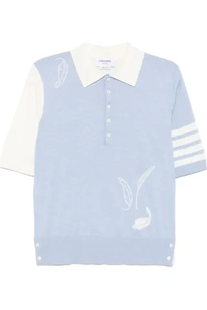 Thom Browne 4-Bar stripe cotton polo shirt