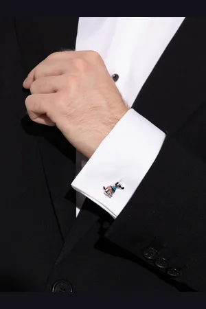 Paul Smith Stripe Jumper Dog cufflinks