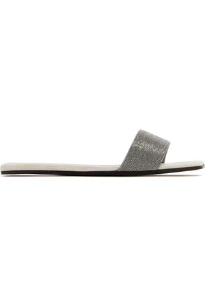 Brunello Cucinelli Monili leather slides