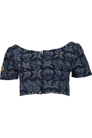Etro Floral-jacquard crop top