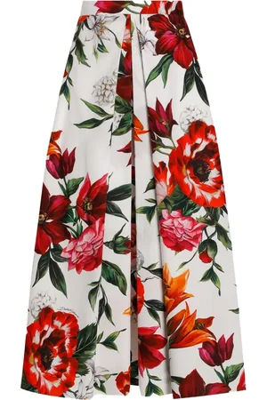 Dolce & Gabbana Floral-print midi skirt