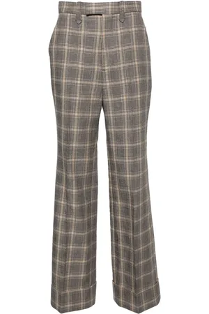 Gucci Checked straight-leg trousers