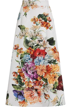 Dolce & Gabbana Floral-print midi skirt