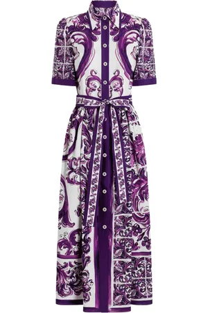 Dolce & Gabbana Majolica-print midi dress