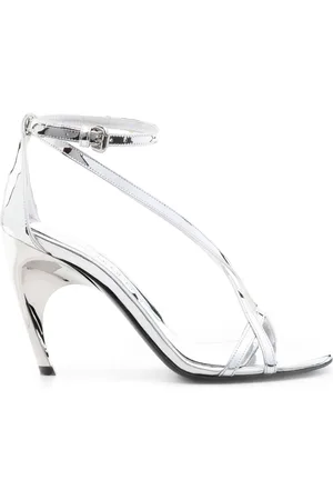 Alexander McQueen Twisted Armadillo 95mm patent sandals