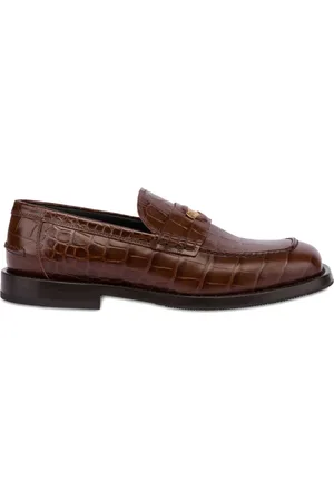 Moschino Croc-embossed loafers