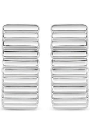 Dower and Hall Large Humbug hoop earrings