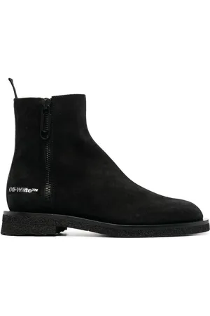 OFF-WHITE Side logo-print ankle boots