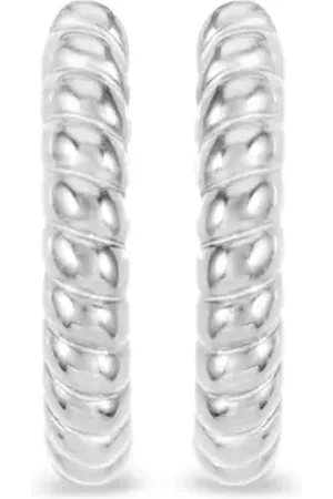 Dower and Hall Small twist hoop earrings