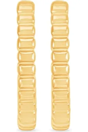 Dower and Hall Small Humbug hoop earrings