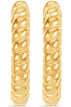 Dower and Hall Small twist hoops earrings