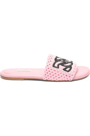 Casadei Crochet-embroidered flat sandals