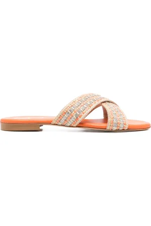 Casadei Leather flat sandals