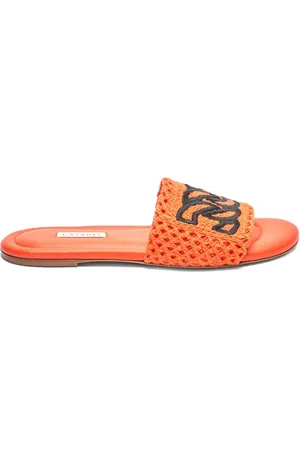 Casadei Crochet-embellished flat sandals