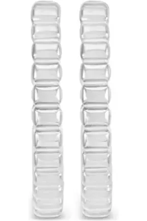 Dower and Hall Small Humbug hoop earrings