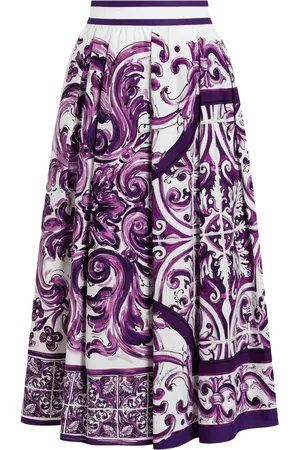 Dolce & Gabbana Majolica-print midi skirt