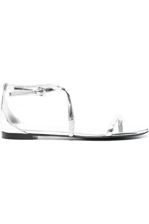 Alexander McQueen Metallic leather sandals