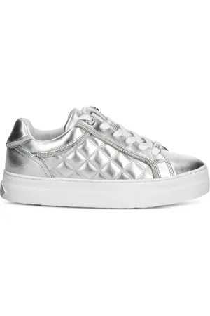 Guess Gratea quilted metallic-effect sneakers