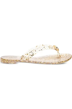 Casadei Glitter-embellished flat sandals
