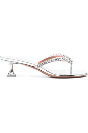 Amina Muaddi 40mm crystal-embellished sandals
