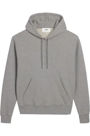 Ami Logo-embroidered organic-cotton hoodie