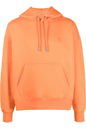 Ami Embroidered-motif drawstring hoodie