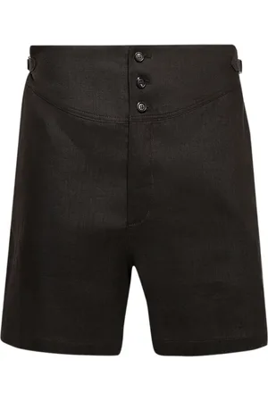 BODE Linen button-front shorts