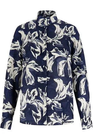 SHANGHAI TANG Floral-print button-up shirt