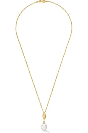 Dower and Hall Marquise and oval white pearl pendant