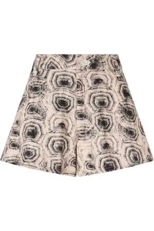 GENNY Turtle-print cotton shorts