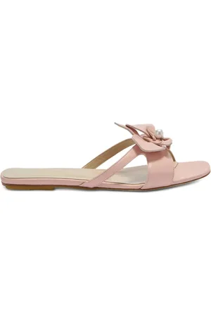 GENNY Flower-embellished leather sandals