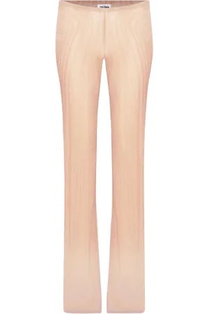 Jean Paul Gaultier Spiral-print mesh trousers